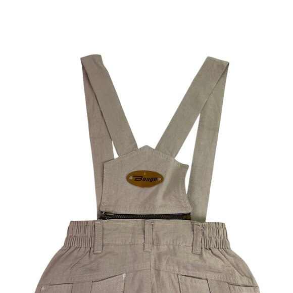 ONeill Kids Beige Bib Snow Pants Embroidered Patches Adjustable Straps Sz 10 New - Picture 4 of 13